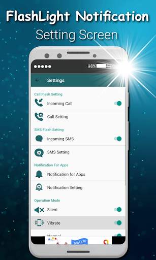 Flash on Call and Sms:Flash Alert all Notification screenshot 2