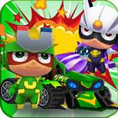 3D Car Tobot Racing: Superman kids logo