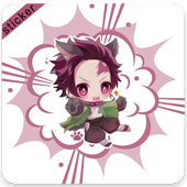 Whatsapp stickers  demon slayer icon