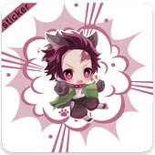 Whatsapp stickers  demon slayer logo