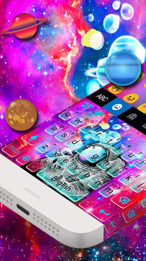 Galaxy Astronaut Keyboard Theme screenshot 3
