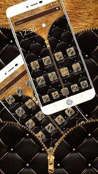 Golden Black Zipper Theme screenshot 2