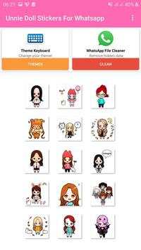Unnie Doll Cute Stickers For Whatsapp screenshot 2