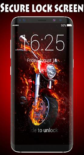 Motorcycle Lock Screen & Wallpaper screenshot 1