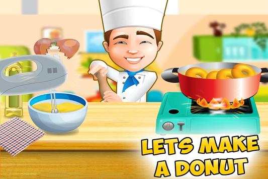 Make Donuts Top Pastry Chef kids Cooking Games 3D screenshot 1