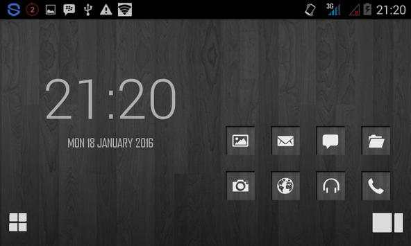 Black Wood - Smart Launcher screenshot 3