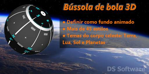 Bússola Bola 3D e papel de parede animado screenshot 1
