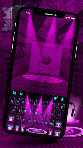Hologram 3d Tech Stage Keyboard Theme screenshot 1