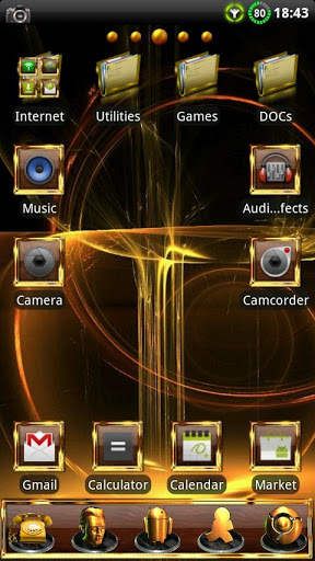 GOLD Go Launcher EX theme screenshot 1