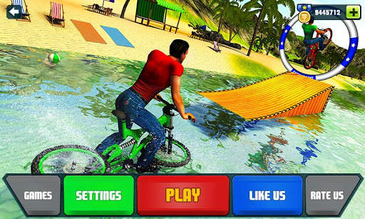 Water Surfer Floating BMX Bicycle Rider Racing screenshot 1
