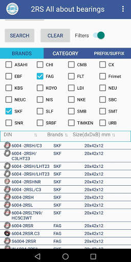 Search Bearings 50000+ items with description LITE screenshot 4