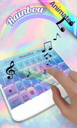 Rainbow Unicorn GO Keyboard Animated Theme screenshot 5