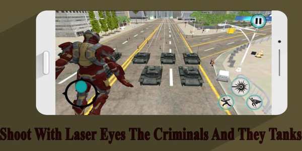 Flying Super Iron Hero Of Crime City Rescue Game स्क्रीनशॉट 2