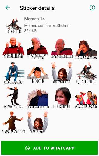 Memes Stickers with Phrases WhatsApp WAStickerApps screenshot 8
