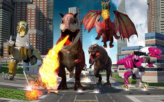 US Police Ball Robot Transform VS Wild Dino Attack screenshot 10