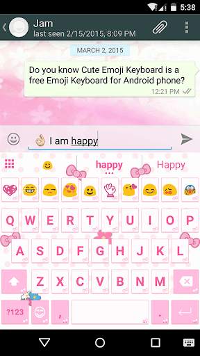 Pink Knot Emoji Keyboard Theme स्क्रीनशॉट 5