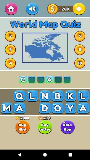 Fun Quizzes - World Map Quiz screenshot 1