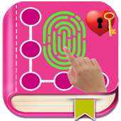 Pink Glitter Diary With Fingerprint Lock on 9Apps