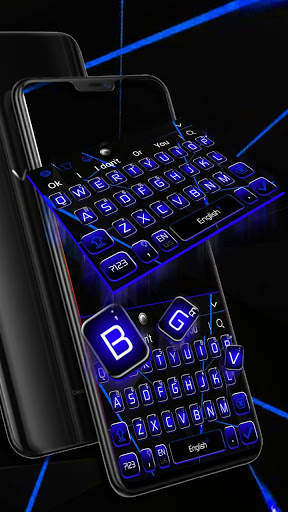 Black Blue Business Keyboard Theme स्क्रीनशॉट 1