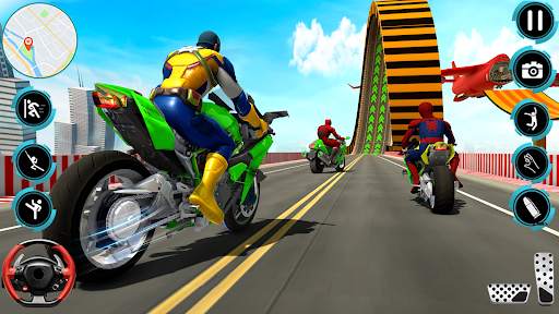 Superhero Tricky Bike Stunt 3D screenshot 21