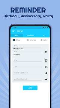Birthday Reminder, Alarm & Birthdays for Android screenshot 1