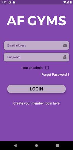 AF Live Gym Usage App screenshot 1