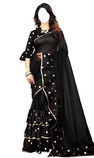 Women Ruffle Saree Photo Suit screenshot 4