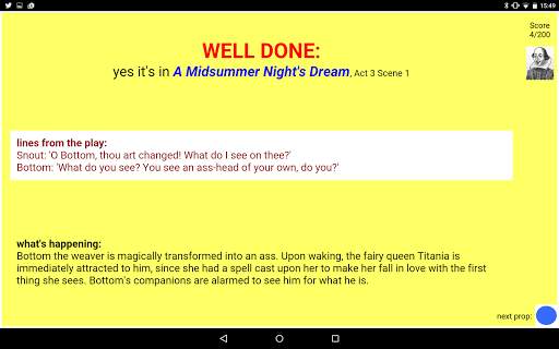 Shakespeare Props Quiz screenshot 8