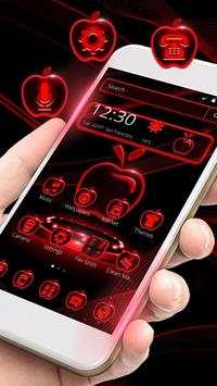 Red Neon Apple Theme screenshot 1
