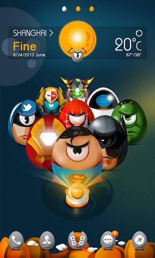 SuperFighter GO Launcher Theme screenshot 1