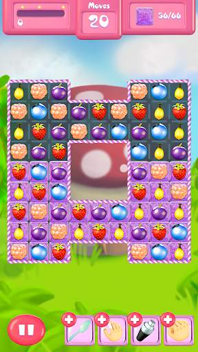 Berries Match Three, connect and crush fruits screenshot 2