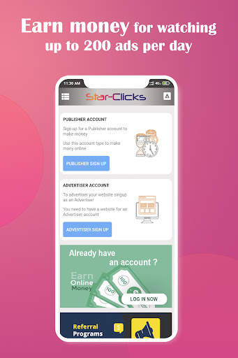 Star Clicks Earn Money Online स्क्रीनशॉट 3
