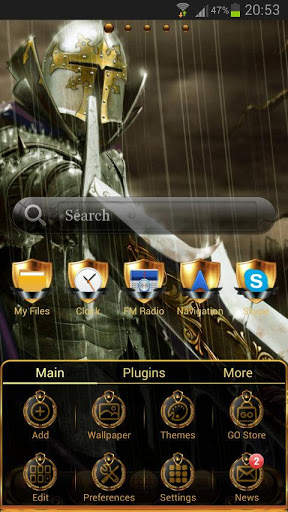 Black Knight GO Launcher Theme screenshot 5