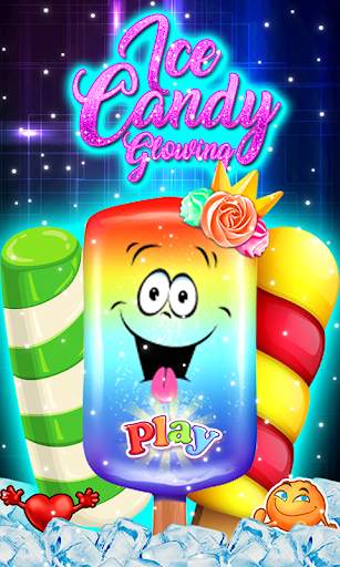 Rainbow Glowing Ice Candy Maker- DIY Cooking Game screenshot 1