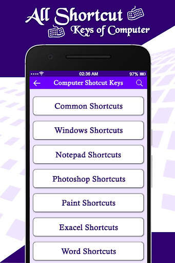 Computer Shortcut Keys : Software Shortcut Keys 1 تصوير الشاشة