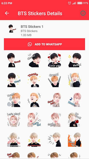 BTS Stickers For WhatsApp - WAStickerApps screenshot 3