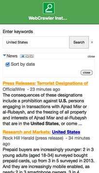 WebCrawler Instant Search screenshot 1