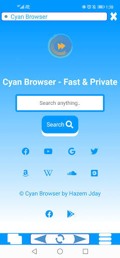Cyan Browser - Ultra Fast & Private screenshot 1