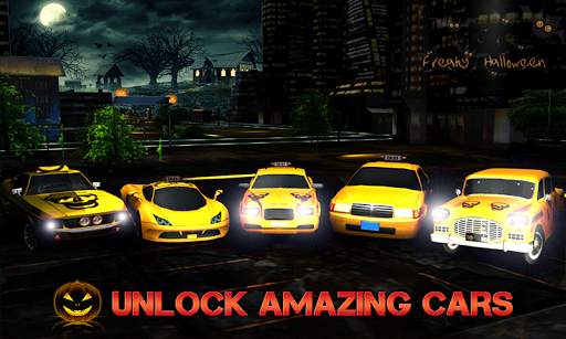 Halloween Night Taxi Driver 3D Car Driving Games screenshot 2