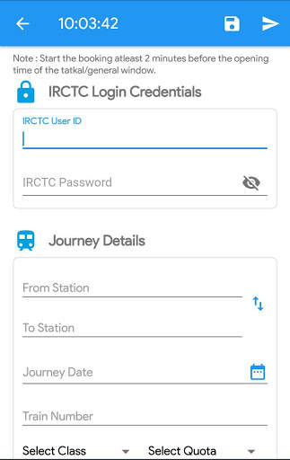 Tatkal Made Easy - IRCTC Train Ticket Booking screenshot 2