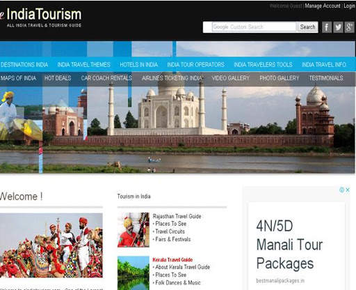 eIndiaTourism All India Travel and Tourism Guide screenshot 3