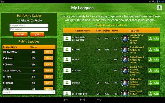 Play Fantasy Cricket screenshot 3