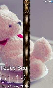 Teddy Bear Zipper Lock Screen screenshot 10