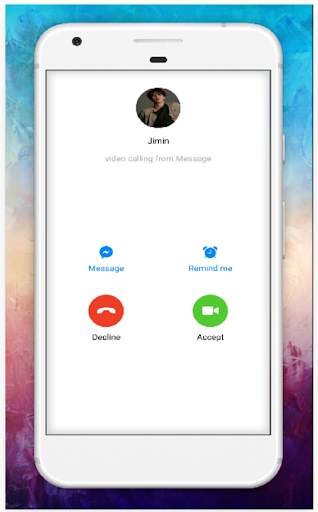 Jimin BTS Calling - Fake Video Call and Wallpaper 1 تصوير الشاشة