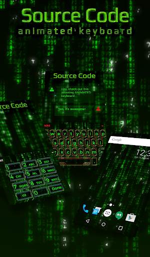 Source Code Animated Keyboard   Live Wallpaper screenshot 1