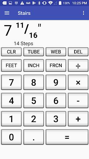 Feet and inch construction calculator screenshot 2