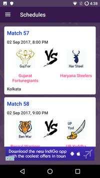 Pro Kabaddi 2017 Live Scores and Schedules App screenshot 4