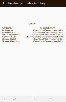 Adobe illustrator shortcut key screenshot 2