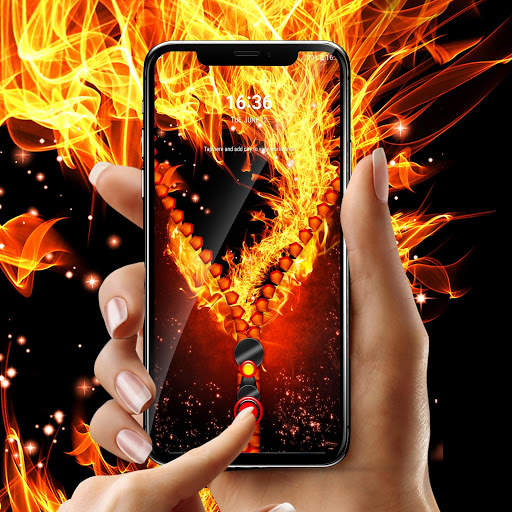 Flame lock screen screenshot 2