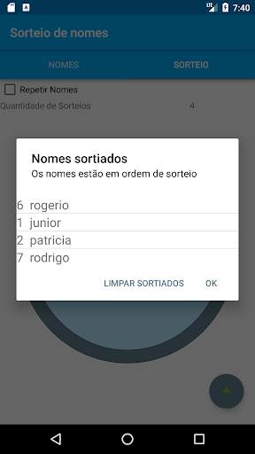 Sorteio de nomes screenshot 4